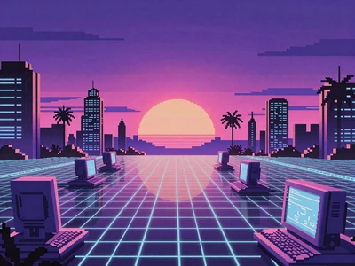 Cartridge Fever - retro indie game with synthwave style